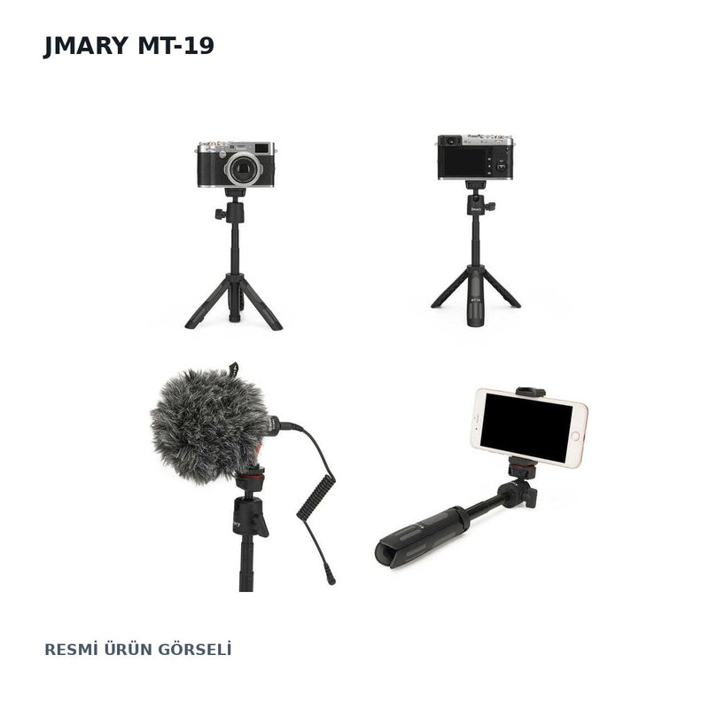 Jmary MT-19 31,2 cm Masaüstü Mini Tripod ve El Gripi